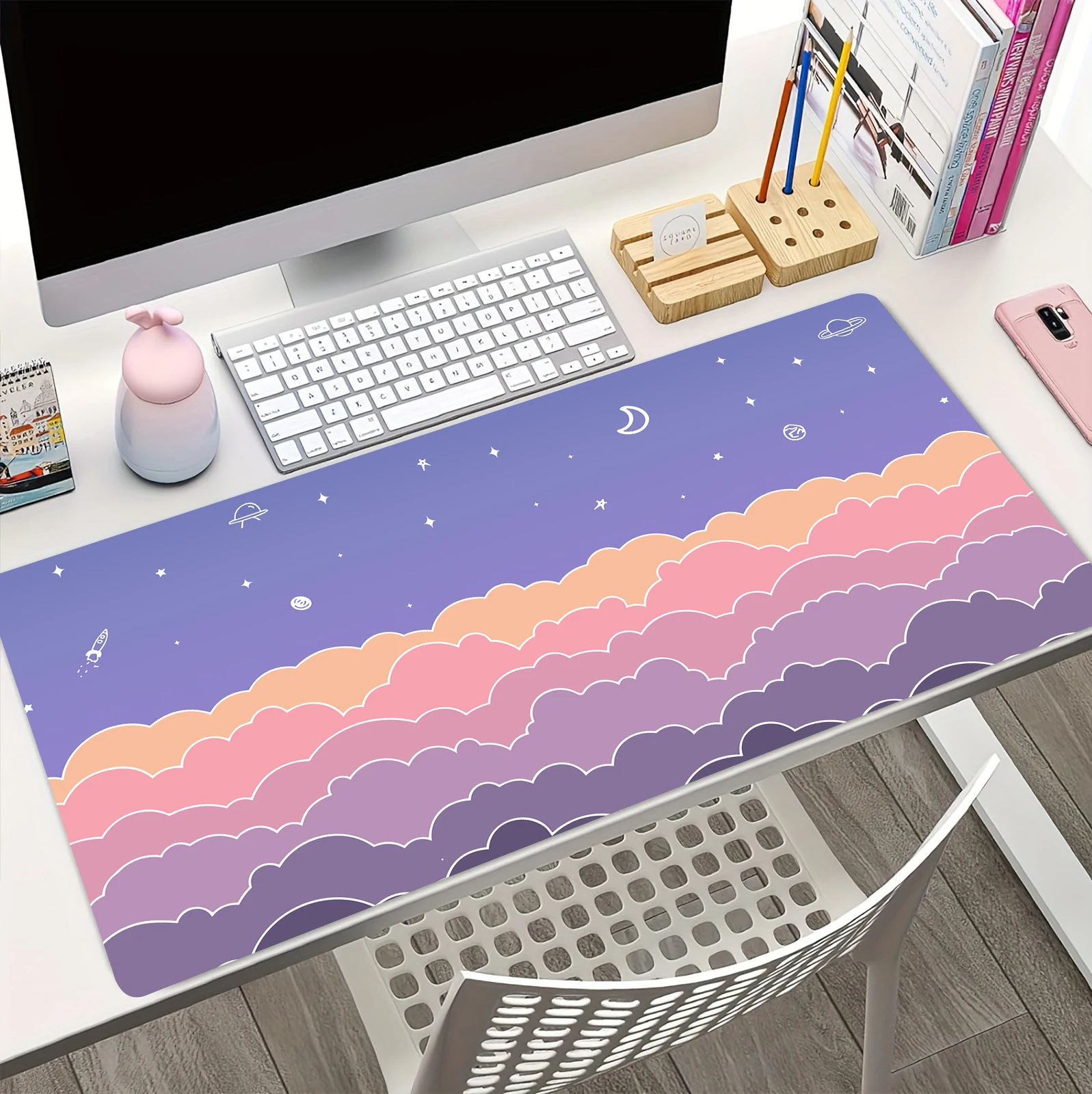 Mouse Pad Cute Aesthetic HD Large Kawaii women Desk Mousepads XXL Anime Computer Mat Office Mousepad 900x400 Pink Gamer Pc Rugs