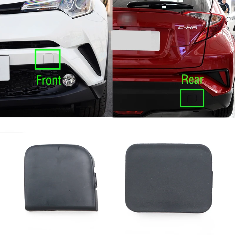 

For Toyota C-HR CHR 2016 2017 2018 2019 2020 Car Front Rear Bumper Tow Hook Cover Trailer Hauling Eye Cap Lid