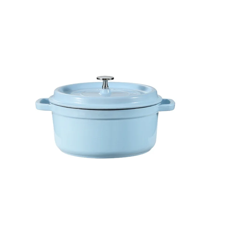 

*Household enamel pot Cast iron household saucepan Stew cup Soup pot Non-stick induction cooker cooking pot