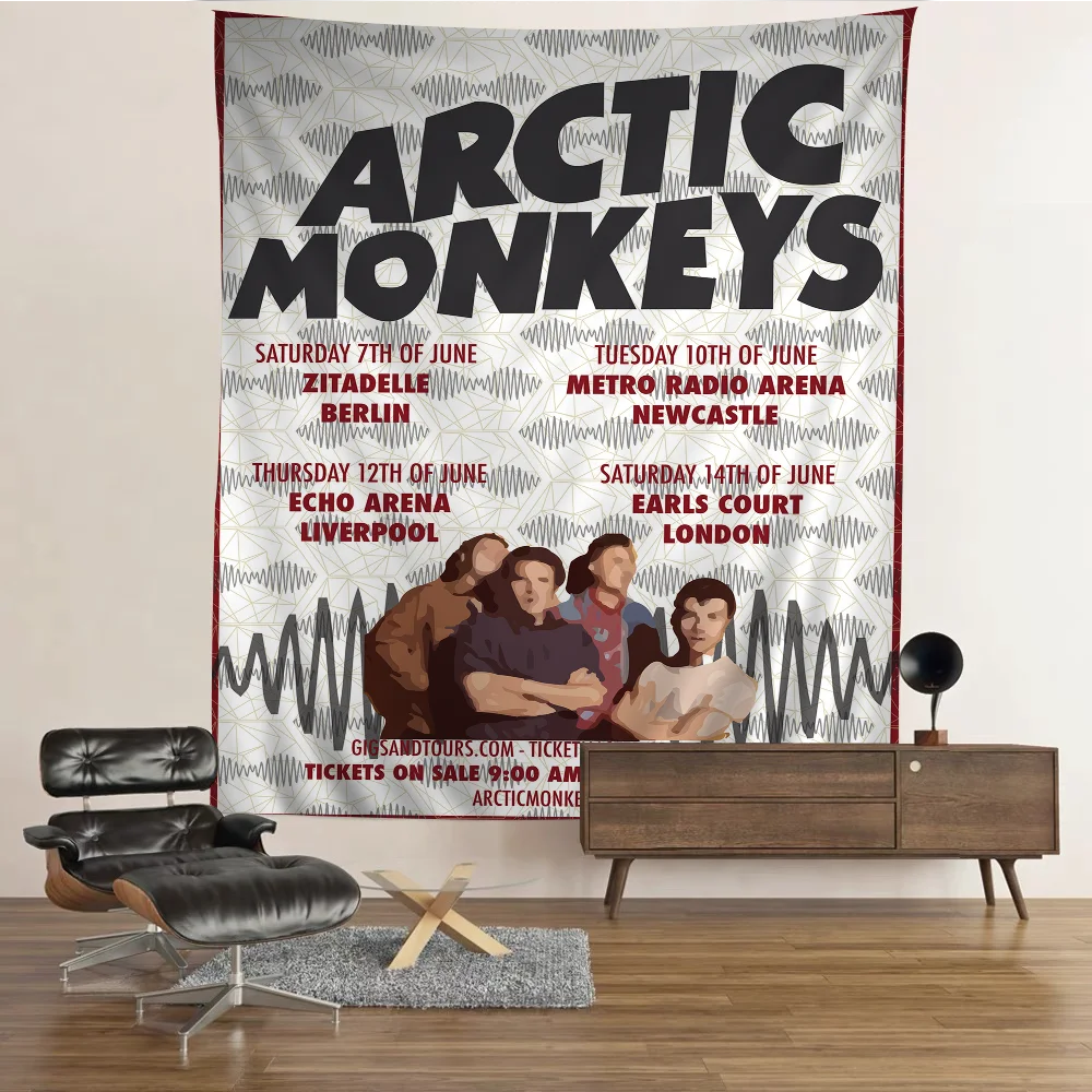 Rock Band A-Arctic M-Monkeys DIY Wall Tapestry Hanging Tarot Hippie Wall Rugs Dorm INS Home Decor