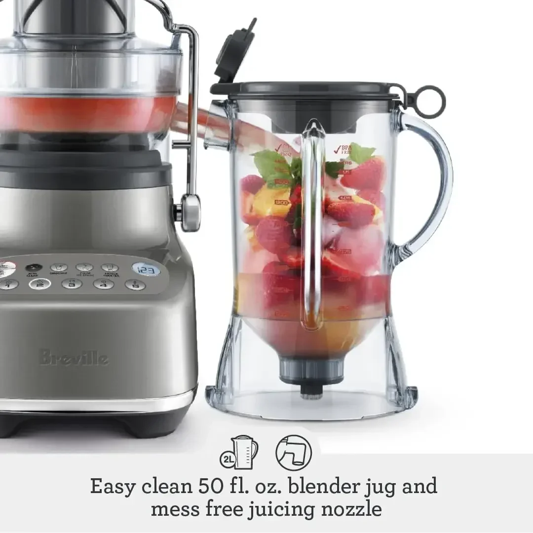 Breville the 3X Bluicer™ Blender and Juicer, BJB615SHY, Smoked Hickory