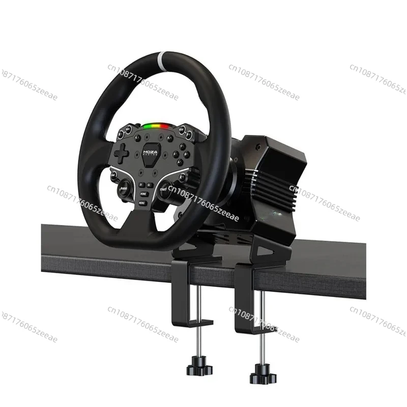 Home All-in-One PC Gaming Racing Simulator 3PCS Bundle 5.5Nm Direct Drive Wheel Base Anti-Slip Pedals and A Desk Clamp