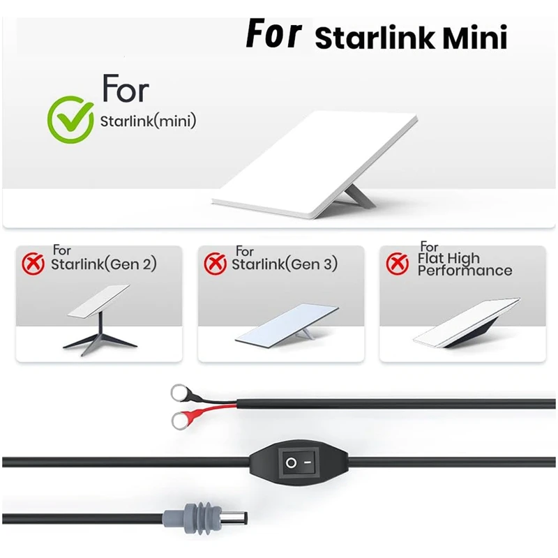 

Для мини-кабеля для зарядки постоянного тока с уплотнительным кольцом, 3 метра/10 футов для мини-кабеля питания с переключателем для грузовиков, лодок, автофургонов-ABLA