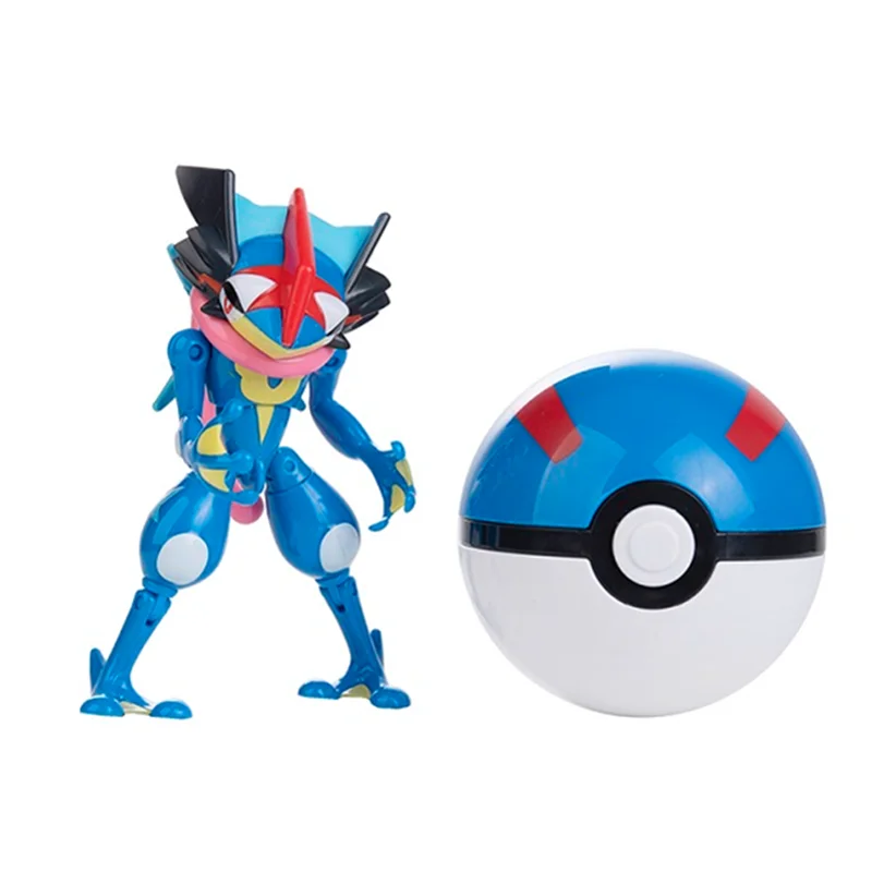 18 Styles Pokemon Anime Deformation Figures Pikachu Eevee Mewtwo Greninja  Pokeball Figure Pet Action Model Toys Childrens Gifts