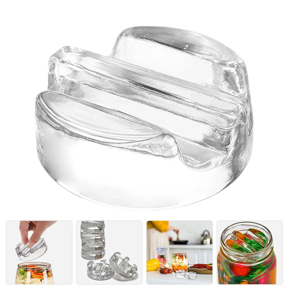 Wide Mouth Mason Jar Glass Weight Stone Food Storage Accessories Weights Lid Fermenting Lids