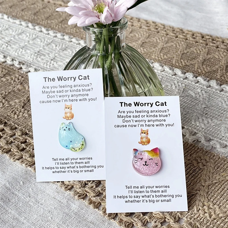 1pcs Inspirational Pocket Hug Card With Fun Emotional Support Cat - Perfect For Anyone In Need Of Encouragement Ideal Gift For