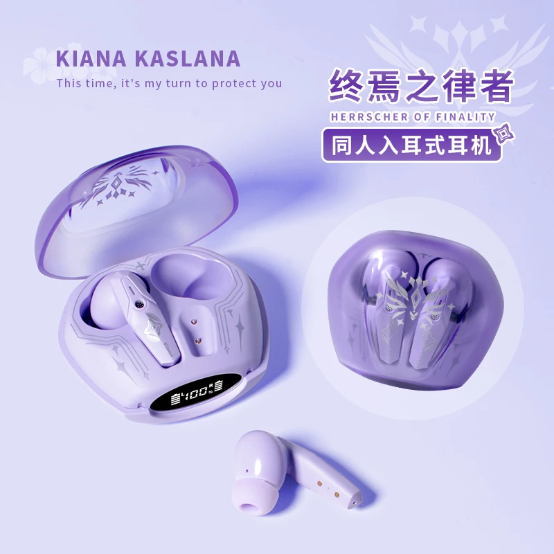 

Kiana Kaslana Honkai Impact 3 Bluetooth 5.3 earphones TWS Anime Game Portable In-Ear earphones HIFI Long Battery Sound earbuds