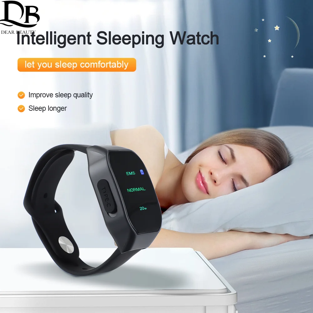 

EMS Sleep Aid Watch Microcurrent Pulse Sleeping Anti-anxiety Insomnia Hypnosis Device Fast Sleep Rest Wristband Watch Relief