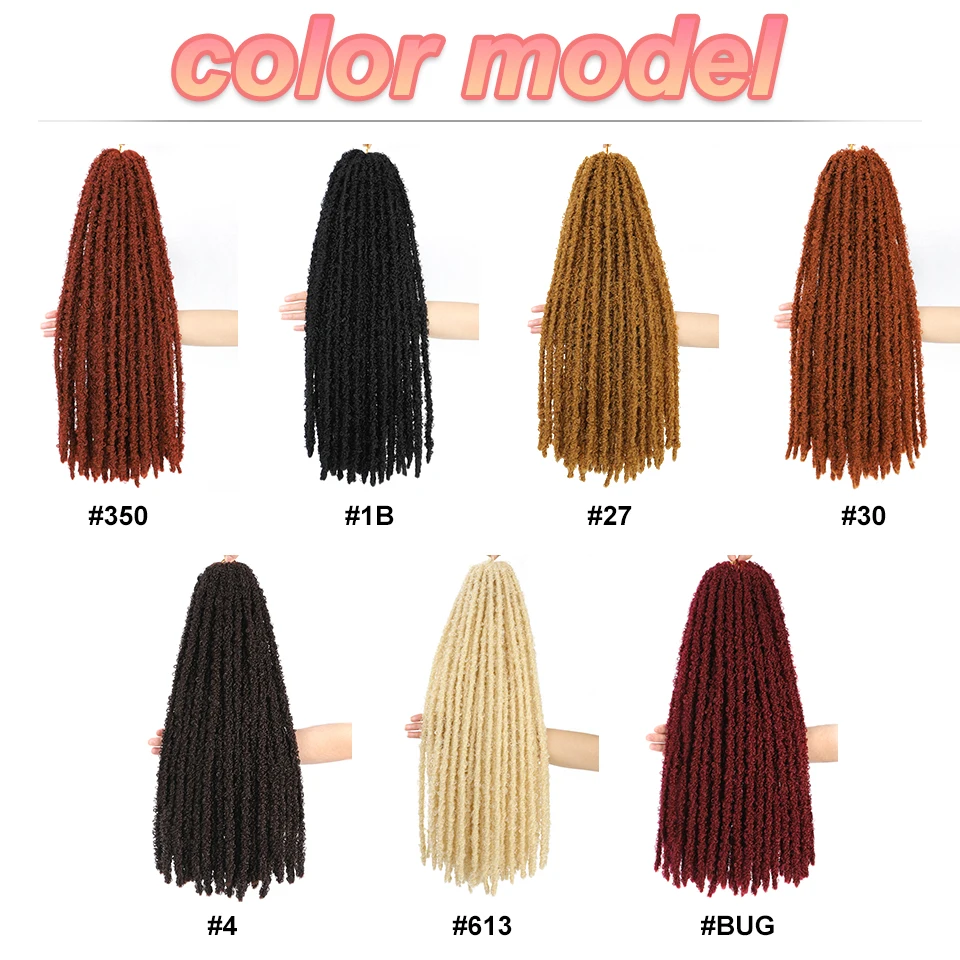 Estensioni dei capelli all'uncinetto da 36 pollici Farfalla sintetica Locs Estensioni dei capelli afro Intrecciatura all'uncinetto Dread Locks per le donne africane