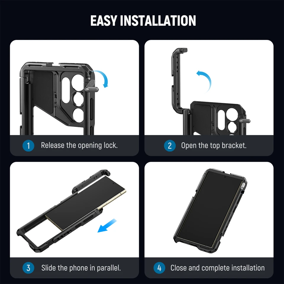 NEEWER Phone Cage for Samsung S22/S23/S24 Ultra with 67mm Filter