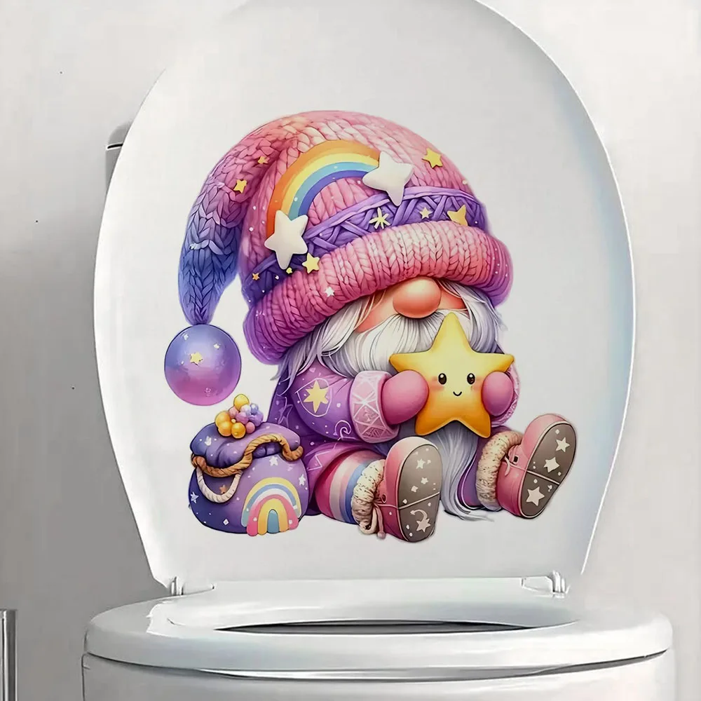 Automotive DecalsCute Gnome Stickers, Bright Wall for Home, Cabinet, Door,Refrigerator Decoration, Vinyl Car Decals