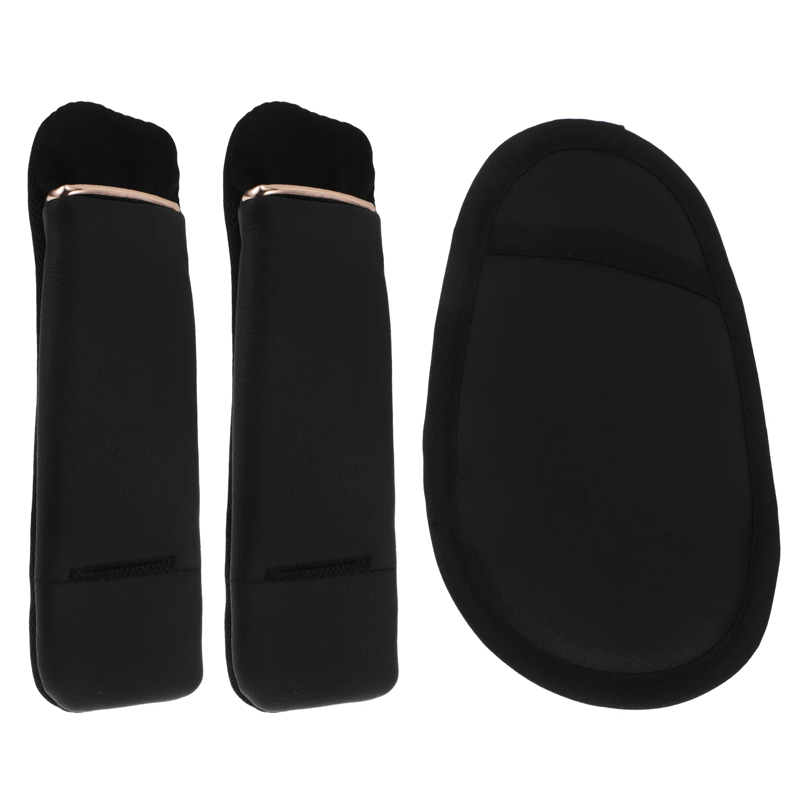 3 قطعة وسادة حزام أمان الطفل العالمية أسود ناعم الكتف المنشعب حزام يغطي عربة عالية وسائد كرسي أغطية حماية #5