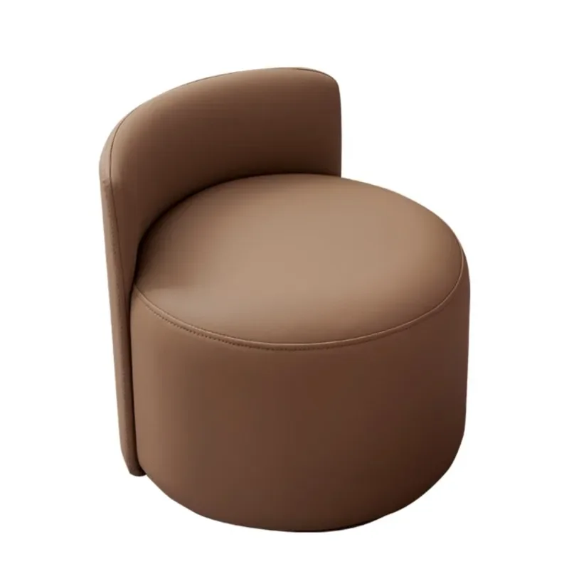 

Living Room Small Stool Household Short Stool Soft Backrest Leather Stool Sitting Pier Doorway