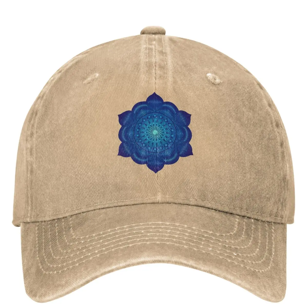 Blue Glazed Color Arabic Geometrical Washed Baseball Cap Fashion Hip Hop Dad Hats Summer Tennis Skate Designer Snapback Cap