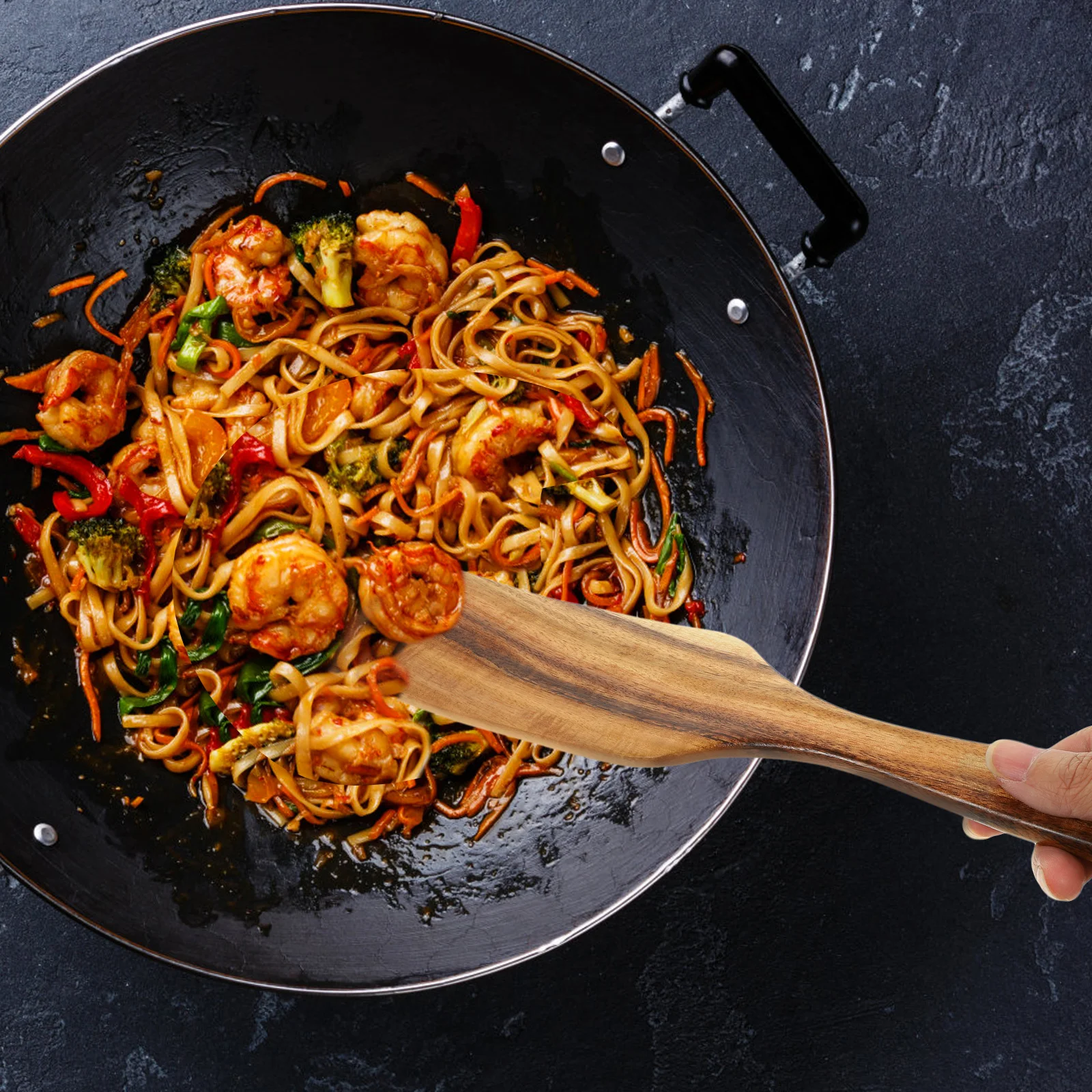 

Long Handle Spatula Wooden Cover Spurtle Mexican Spatulas Paddle for Cooking Coffee