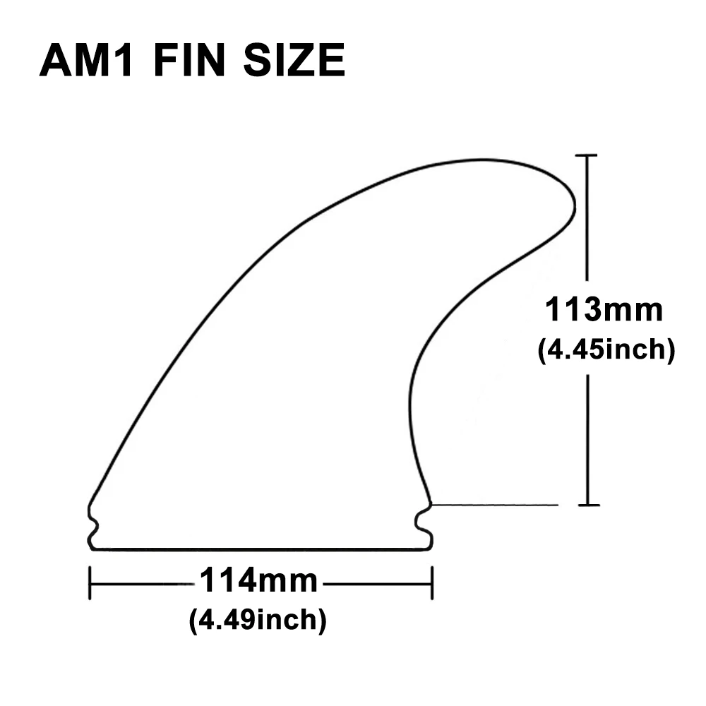 مجموعة زعانف ركوب الأمواج AM1 - 3 قطع من زعانف قرص العسل الكبيرة (متوافقة مع FC2/Fut)