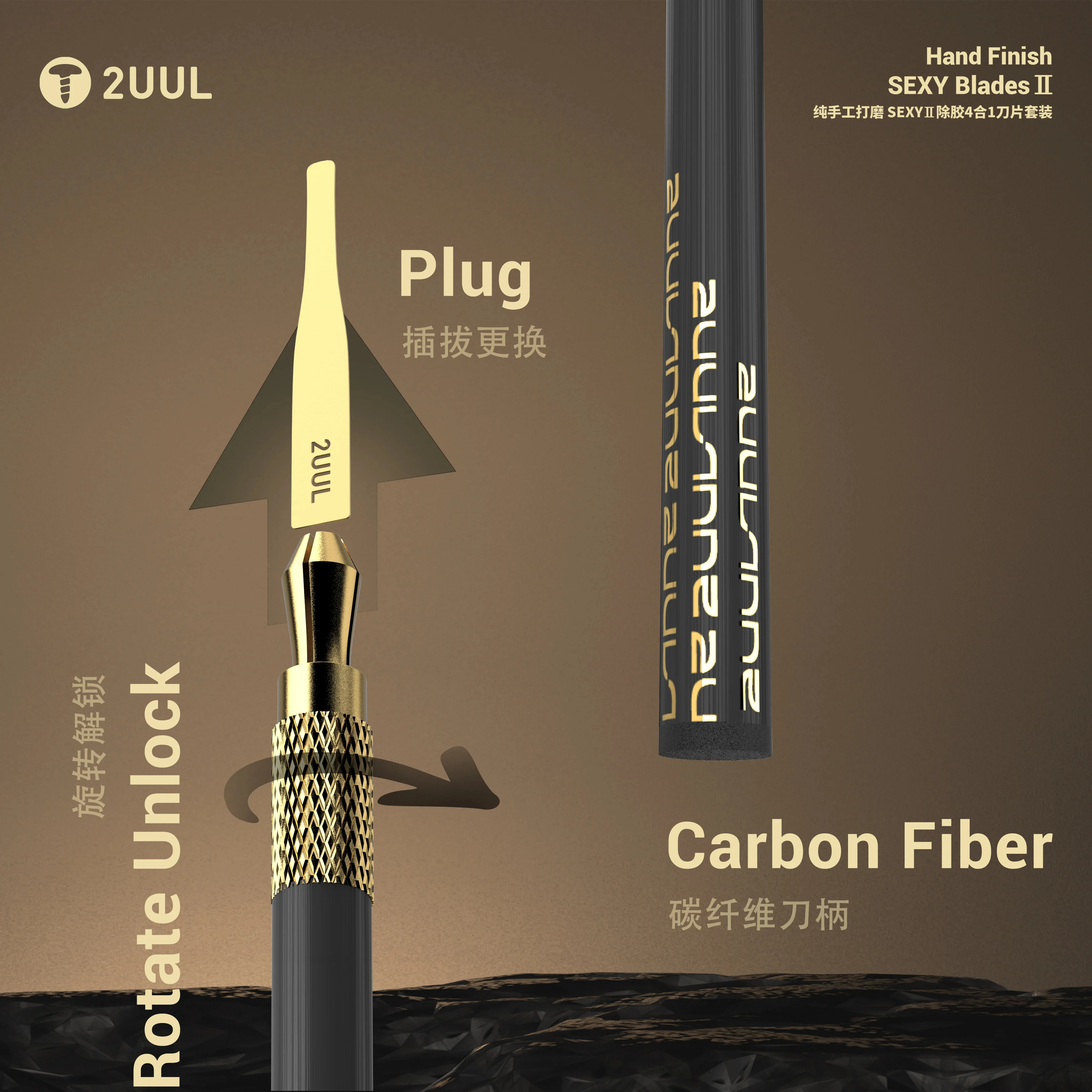 2UUL DA61 Lama 4 in 1 per la rimozione dell'adesivo Set di strumenti per raschiare la leva per la rimozione della colla su CPU PCB e chip IC