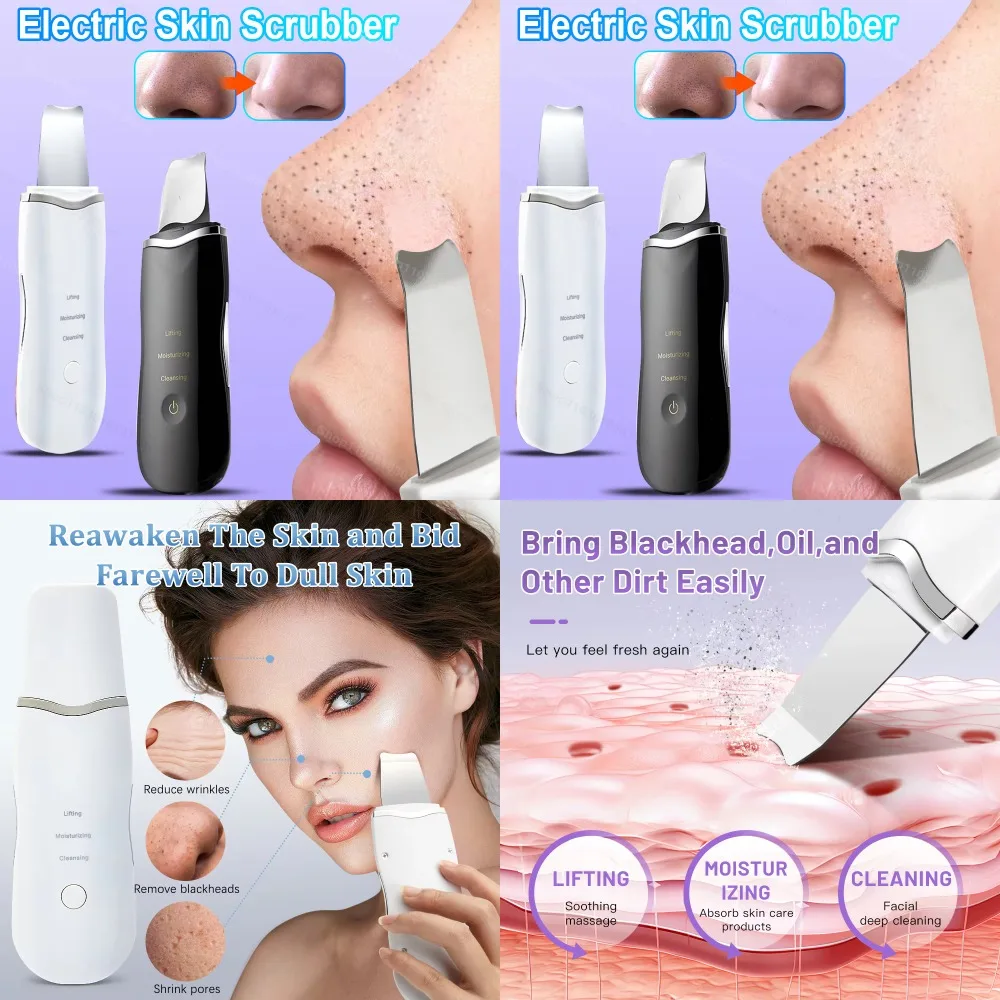 Mit Box Ultraschall Haut Wäscher Vibration Gesicht Spachtel Peeling Mitesser Entferner Gesichts Lifting Reinigung Ultraschall Hautpflege