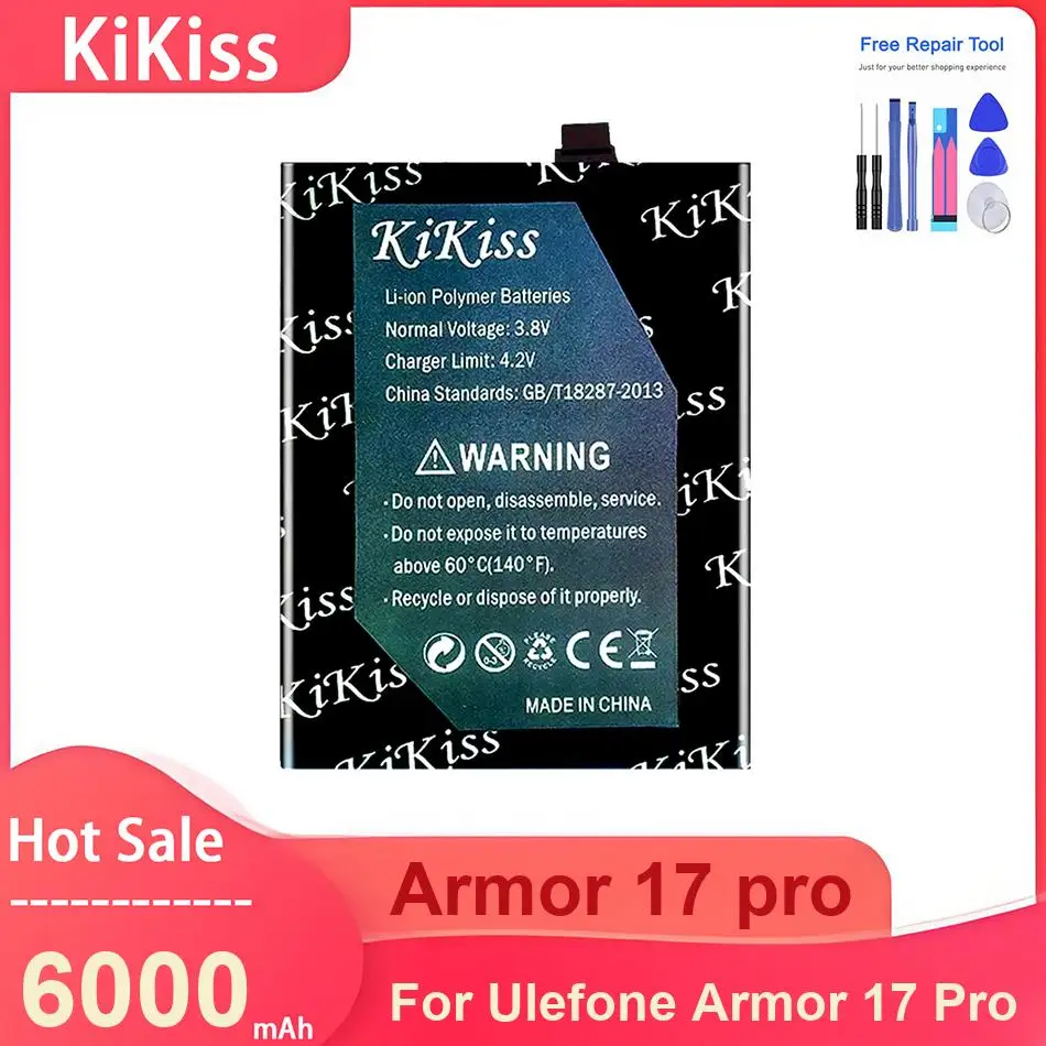 

Аккумулятор для мобильного телефона KiKiss для Ulefone Armor 17 Pro, аккумуляторы Armor 17 pro 6000 мАч