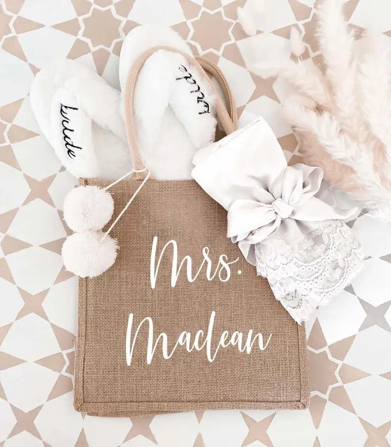 Wedding Slippers Bride Slipper Bridal Shower Gift Cute Bride to Be Gifts Wedding Gift for Bride Getting Ready Honeymoon Gifts