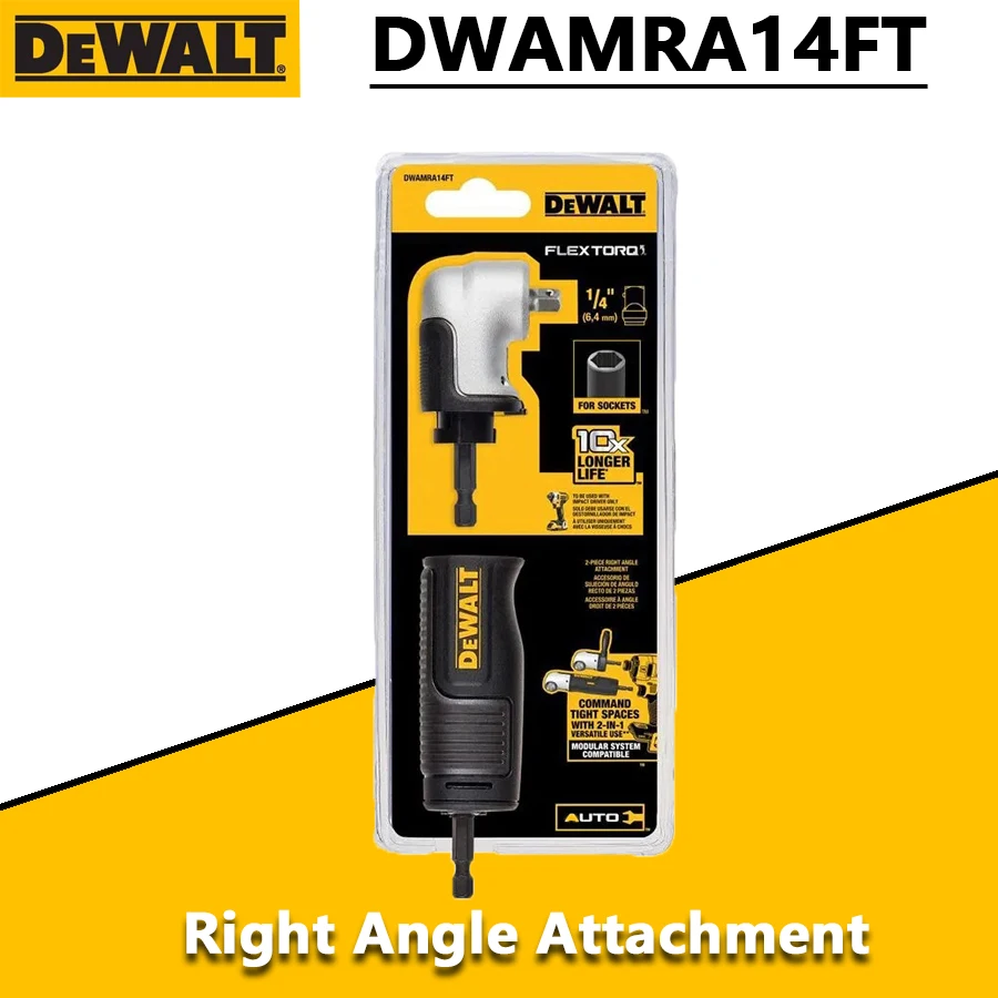 Imagem -03 - Dewalt-square Drive Modular Angle Attachment Direito Manutenção para Eletricista Ferramentas Convenientes Duráveis Acessórios Dwamra14ft 4