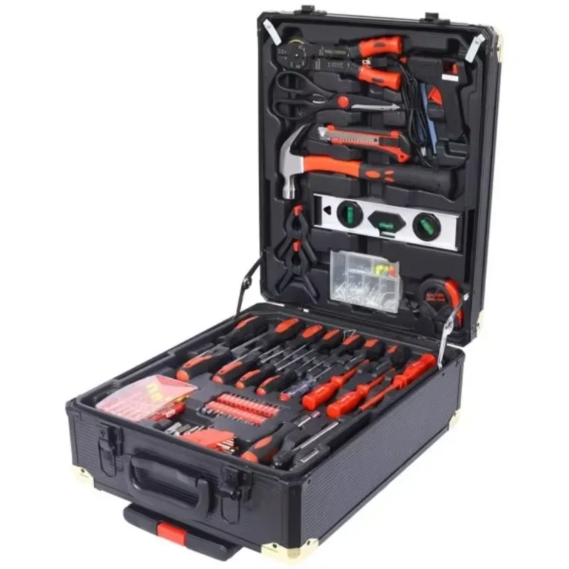 

969pcs Black Rolling Tool Box Kit General Household Repair Tool Set 4-Drawer Toolbox Storage Case for Homeowners Handymen-For