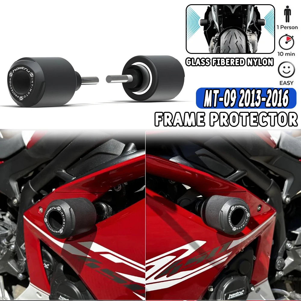 

MT-09 Слайдер рамы, защита от столкновений для MT-09 FZ-09 2013 2014 2015 2016, защита от падения, защита обтекателя двигателя