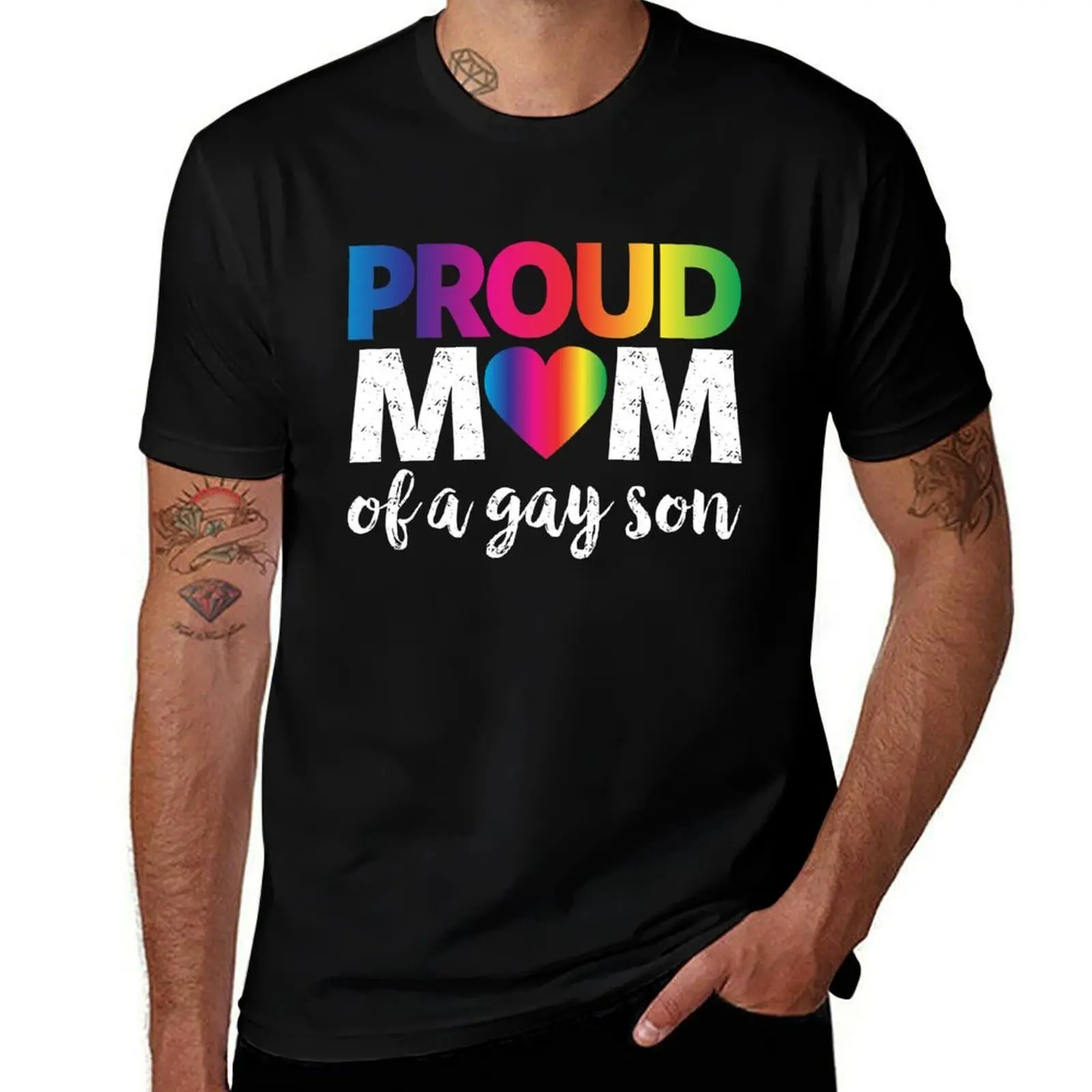

Proud Mom Of A Gay Son T-Shirt cotton t shirt pack t shirts designer t shirts for man cotton funny T-shirt