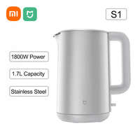 Xiaomi Mijia Electric Kettle S1, 1800W High Power, 4 Safety Protection, Electric Pot Kettle 220V, 1.7L High Capacity, For Home