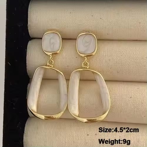 Pure White Women's Dangle Earrings Blooming Flower Acrylic Enamel Butterfly Imitation Pearl Heart Hanging Earrings Elegant brinc - Image 19