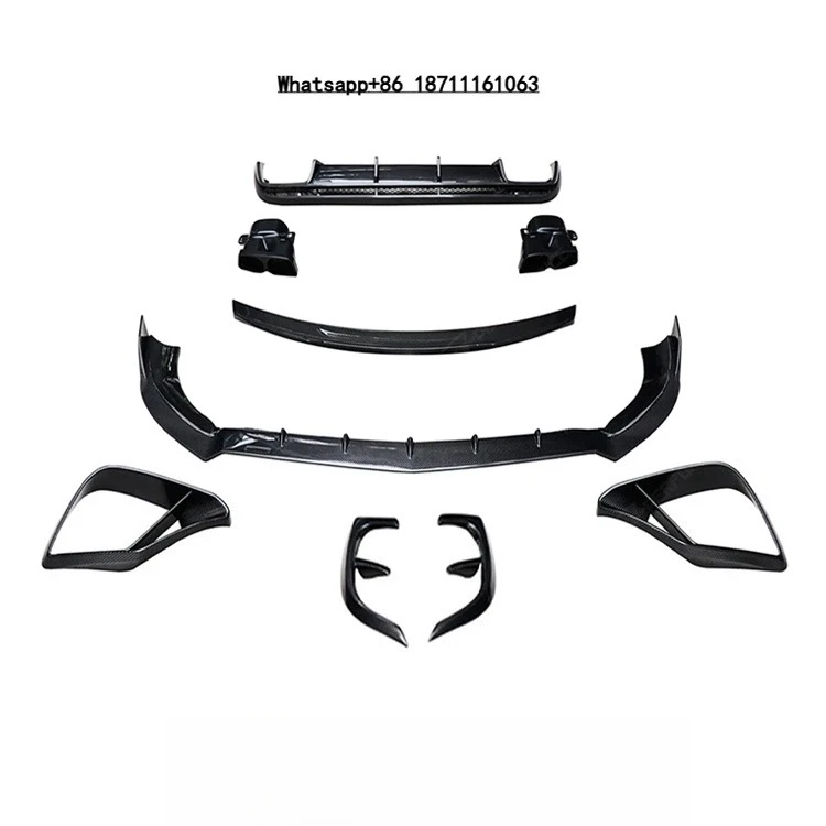 Carbon Fiber Body Kit  W217 Coupe Upgrade to B Style Front Lip Rear Diffusers Splitter Spoiler Car Kit