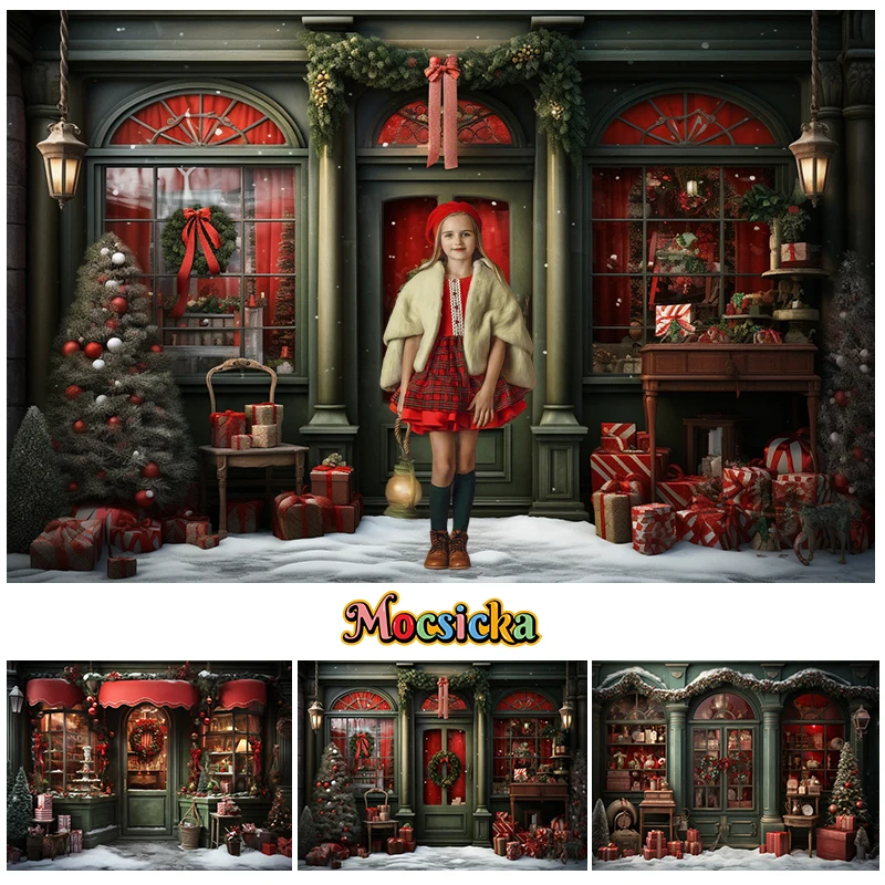 大人と子供のためのmocsickaおもちゃ店,クリスマスの背景,ケーキのスマッシュ,冬,家族,パーティーのアクセサリー,雪片,キャンディーショップの背景