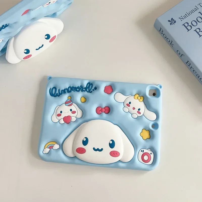 Cute Cinnamoroll Case For Xiaomi Pad Cartoon Blue Case for Redmi Pad SE 11inch Kids Friendly Silicone Soft Stand Cover