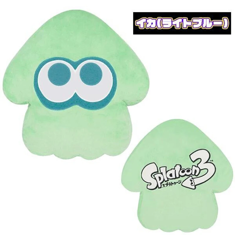 スプラトゥーン3-ぬいぐるみ＆クッション-イカ-ライトブルー-イカ-ライトブルー-子供や友達へのプレゼント-オリジナル