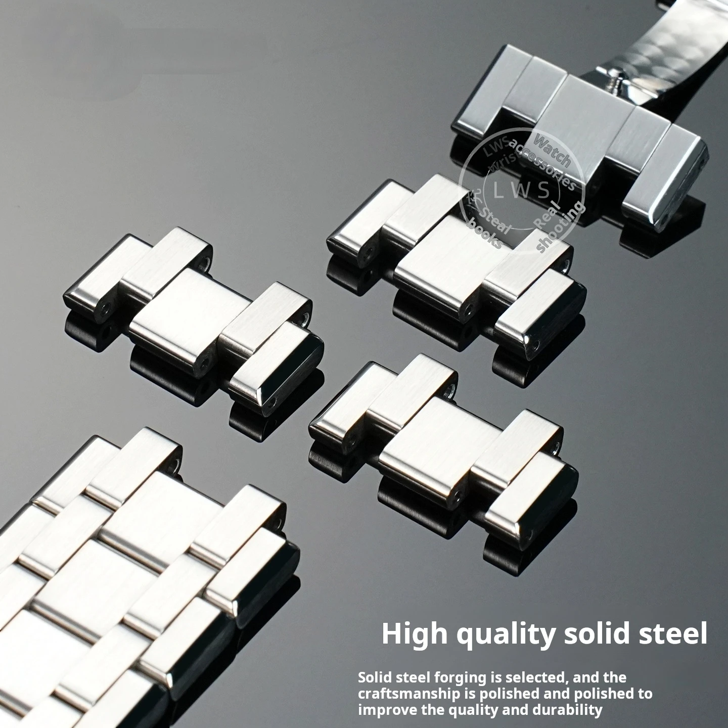 สายนาฬิกาสแตนเลสแบบยาวสำหรับนาฬิกา MAURICE LACROIX AIKON AI6008 AI6038 ของแท้ สายแบบต่อพ่วง อะไหล่เสริม