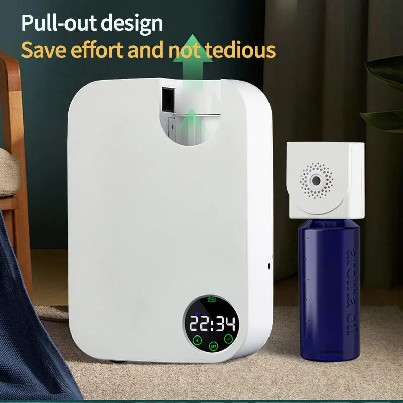 Smart 12V Waterless Aroma Diffuser Touch Screen Scent Machine Timer Automatic Wall Mounted Essential Oil Nebulizer for Home image 5