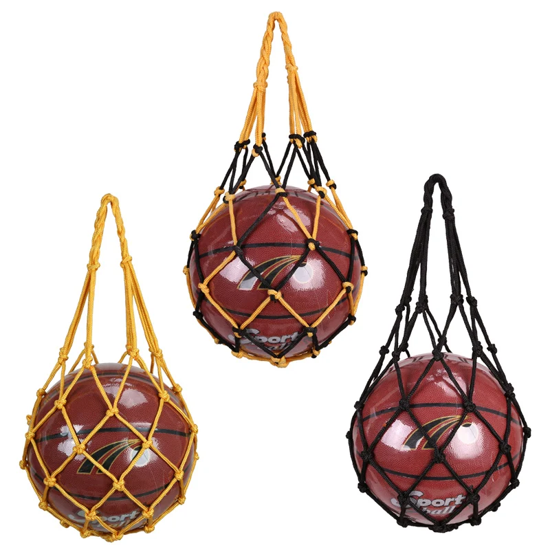 1PC Voetbalnetzak Nylon Bold Opbergtas Enkele Bal Draag Draagbare Apparatuur Buitensporten Voetbal Basketbal Volleybal Tas