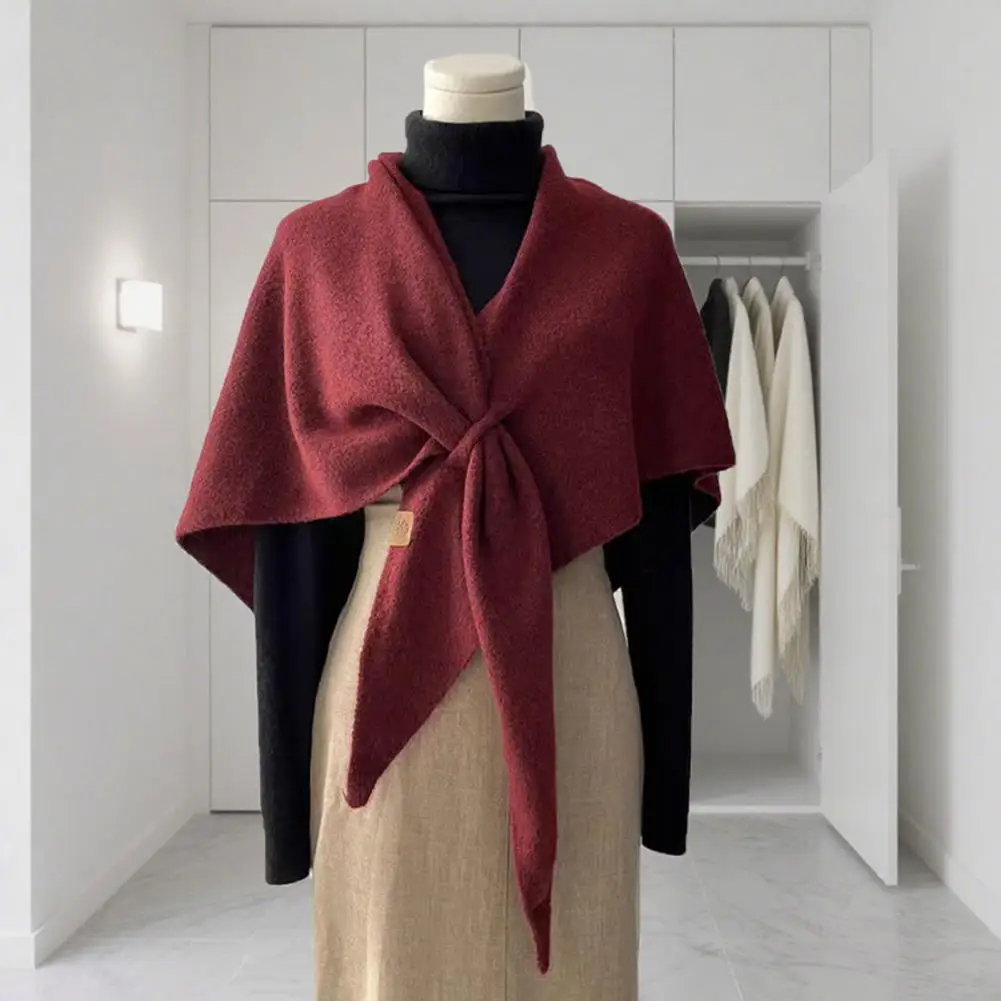 183 سنتيمتر المرأة محبوك وشاح شال بلون لينة الدافئة سترة كيب لينة الملمس الشتاء شال يلتف الكشمير ملابس غير رسمية