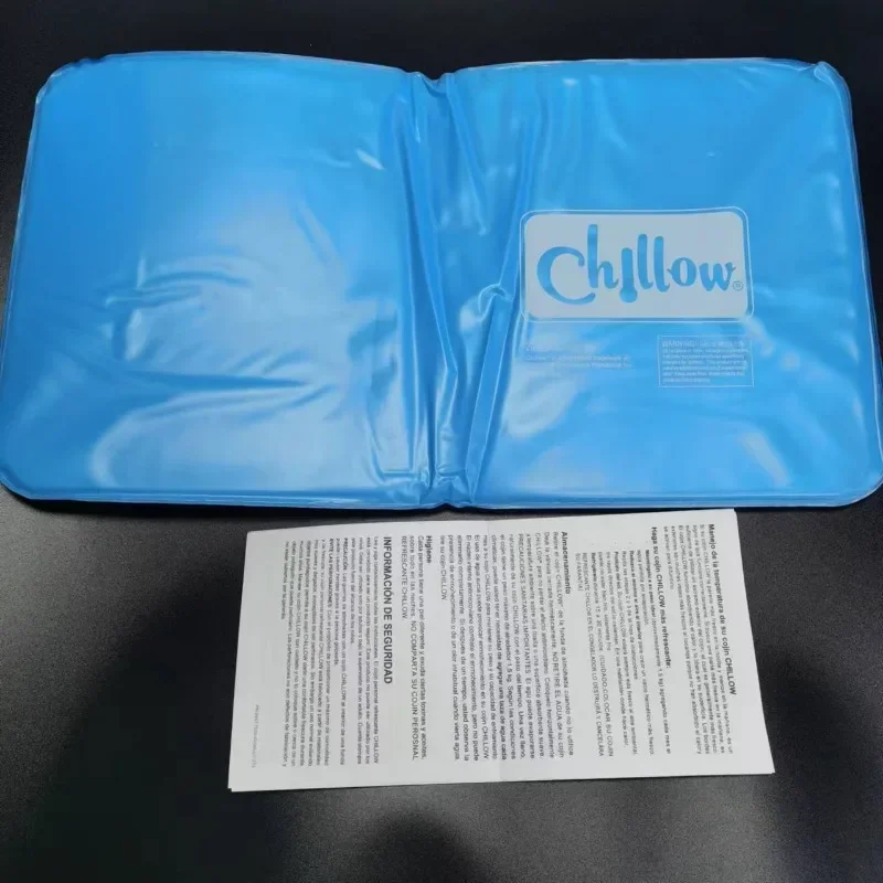 

Comfortable Summer Ice Cold Pillow Cool Therapy Relax Muscle Help Sleeping Pad Mat Travel Pillows Neck Water Blue