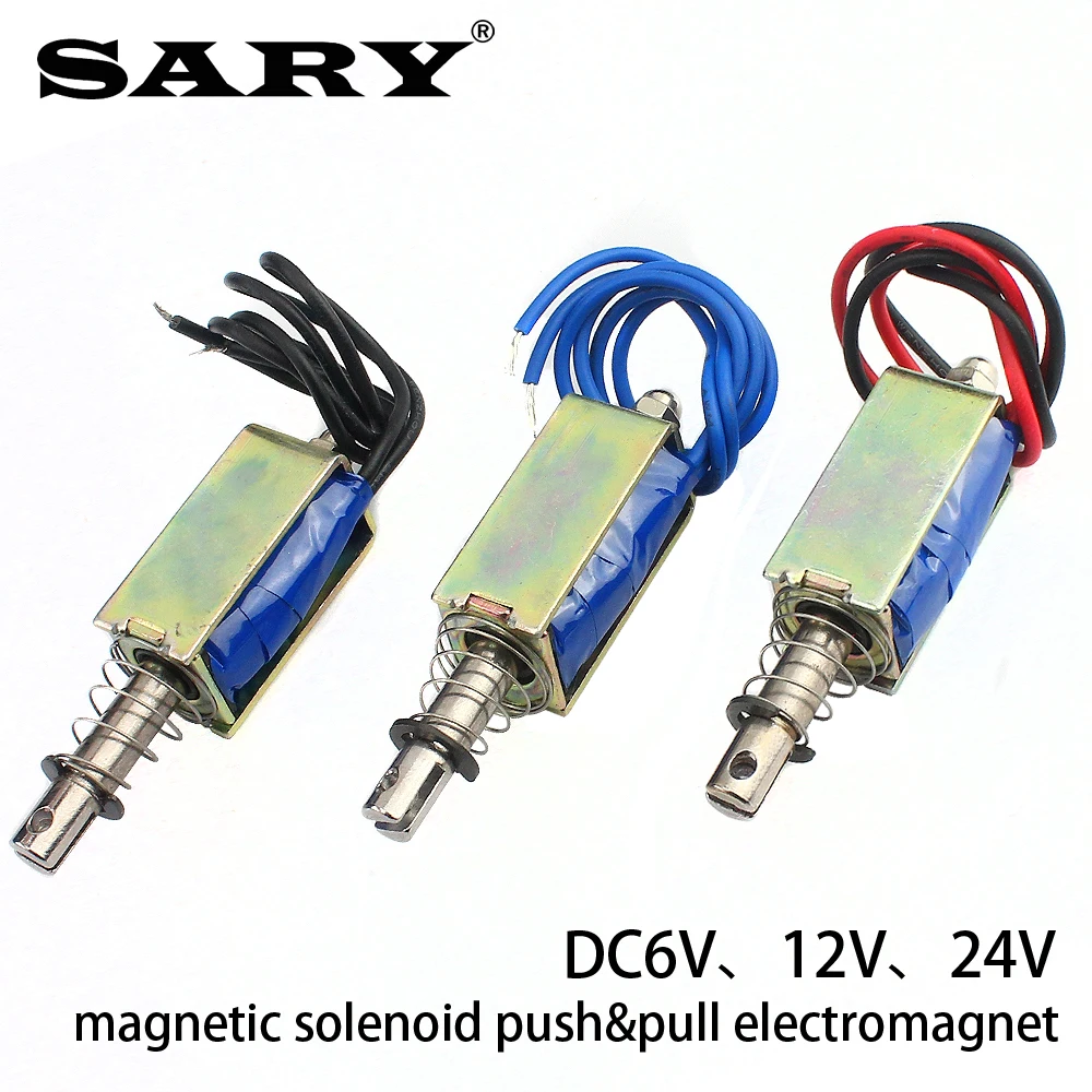 LY-05 magnetic solenoid push&pull open frame electromagnet DC6V 12V 24V Solenoid valve stroke 10mm keeping Force 700g