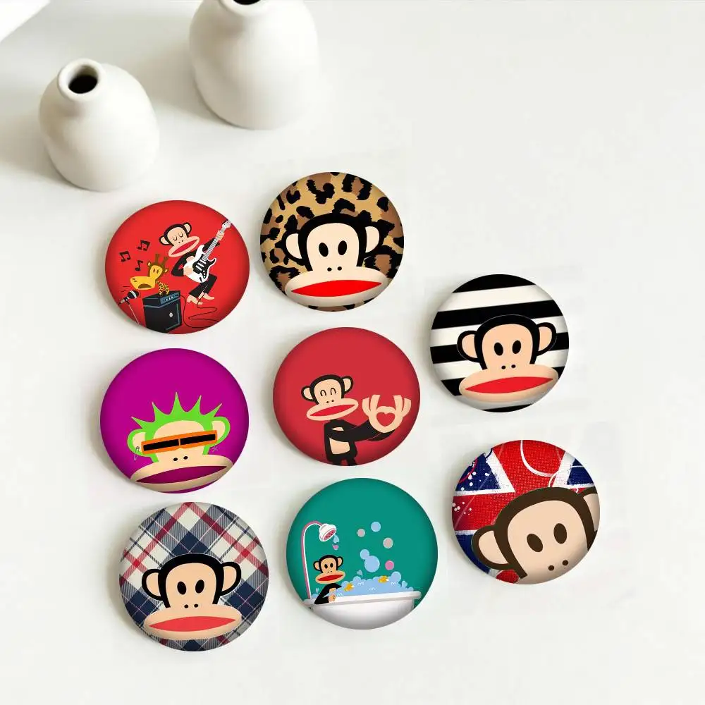C-Cartoon P-Paul Frank Julius 25 32 44 58 75mm Badges Personalized Round Brooches Pins Accessory Gift