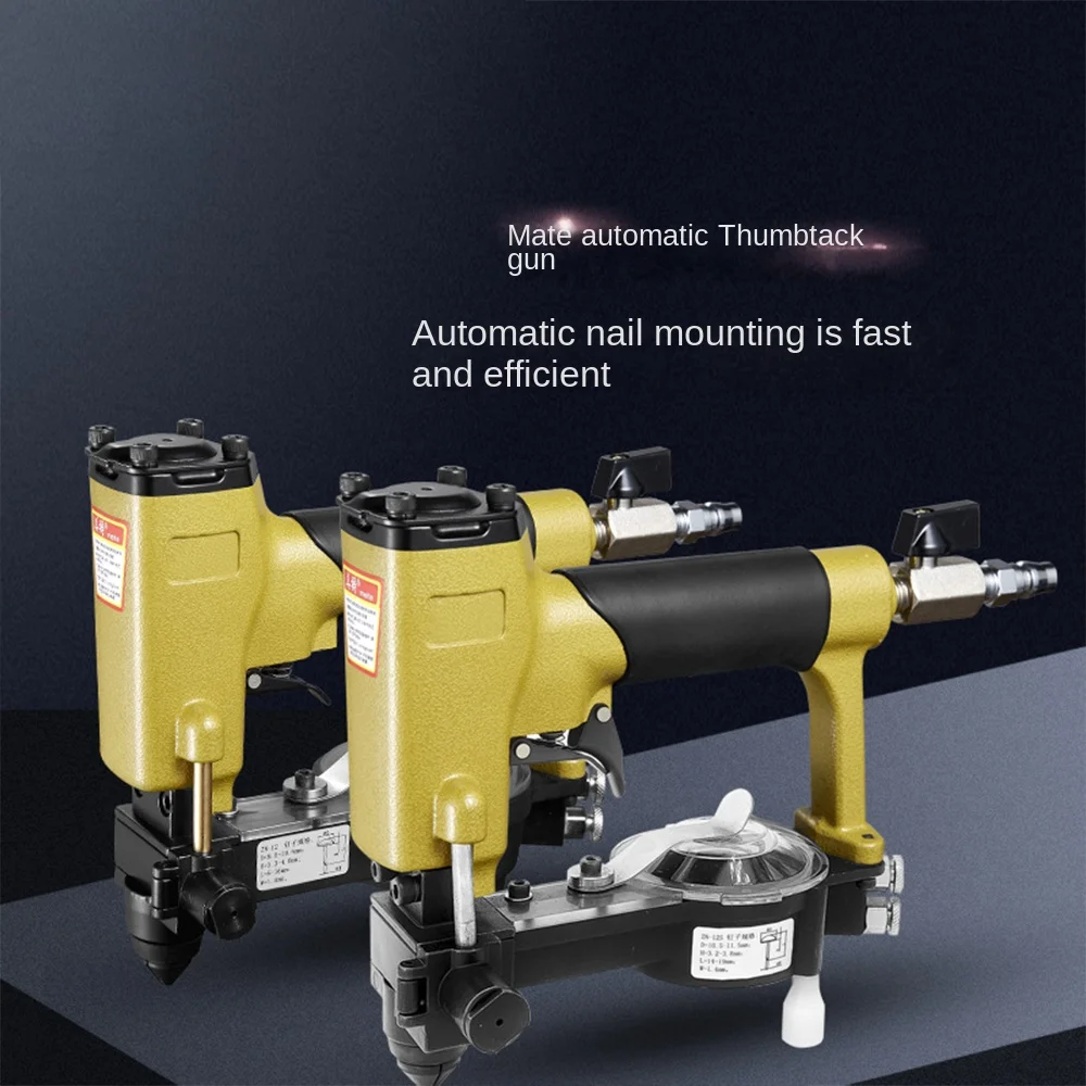 ZN-12S Pneumatic Auto-fed Tack Nailer Sofa Stapler Furniture Decoration Nailer For Tack Cap Diameter 10.5mm To 11.5mm