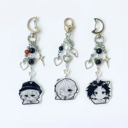 super cute Chuuya/Dazai/Akutagawa beaded keychains handmade