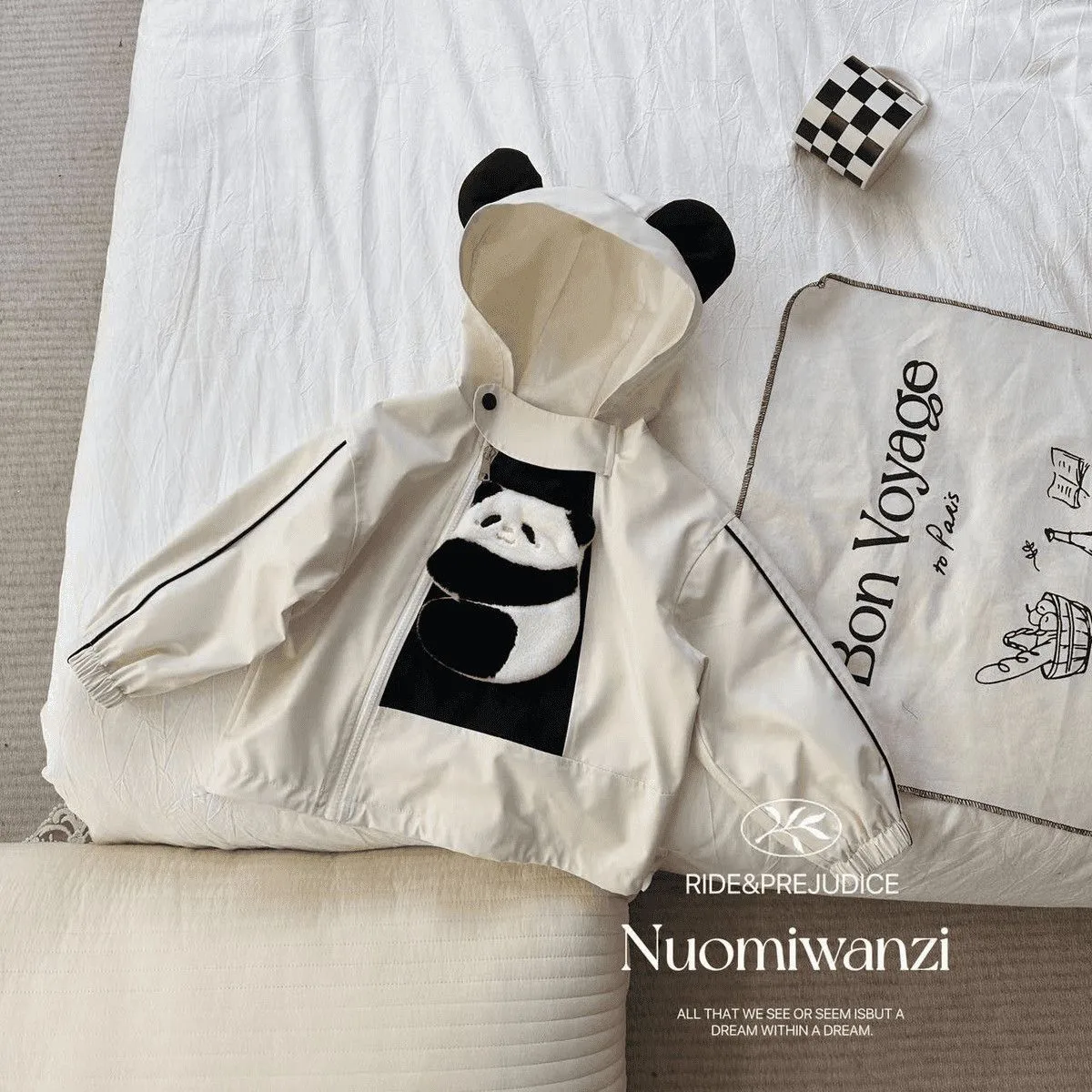 

2-7 Years Spring Autumn Girl Hooded Jacket Cartoon Fashion Handsome Children's Windbreaker Coat Long Sleeves Zipper Outerwear