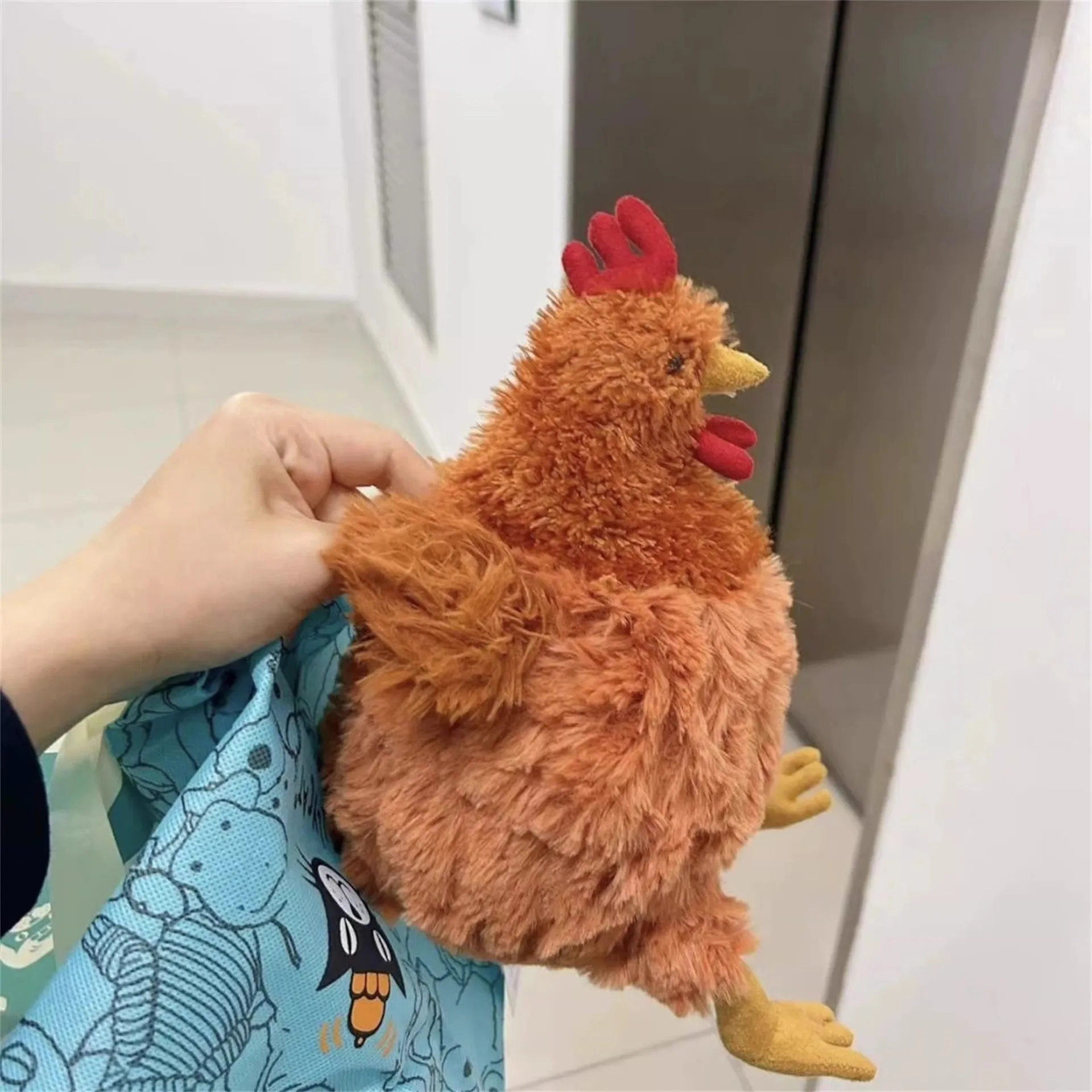 Cute Chicken Cartoon Simulation Hen Plush Rooster Doll Creative Soft Plush Stuffed Lifelike Animal Farm Chick Funny Decor Toy