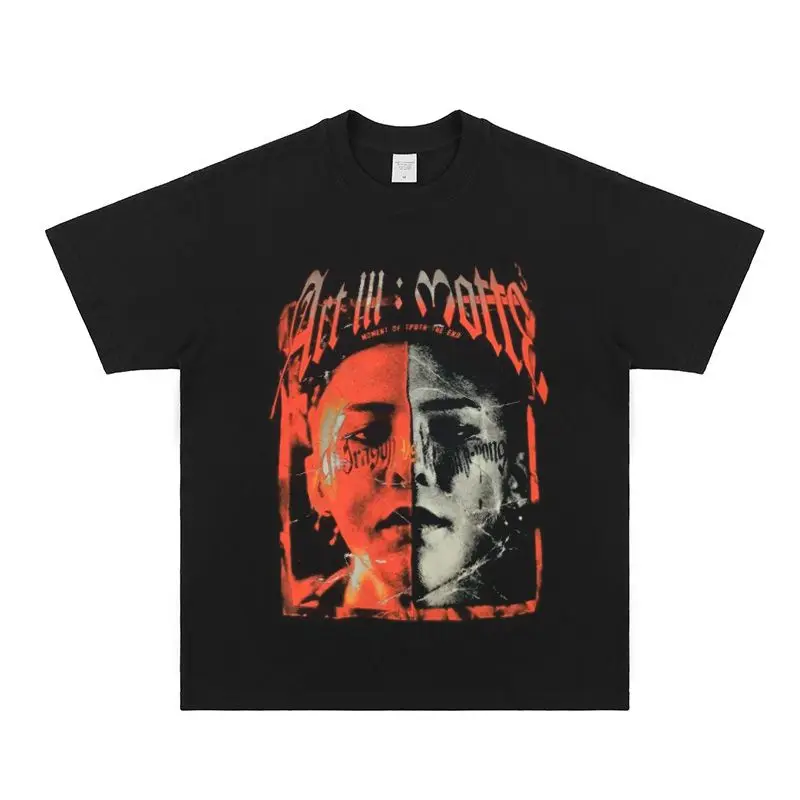 G Dragon T Shirt Fashion Hip Hop G-DRAGON Print T-shirt Kpop GD POWER Übermensch Tops Men Women Summer Cotton Short Sleeve Tee view 4