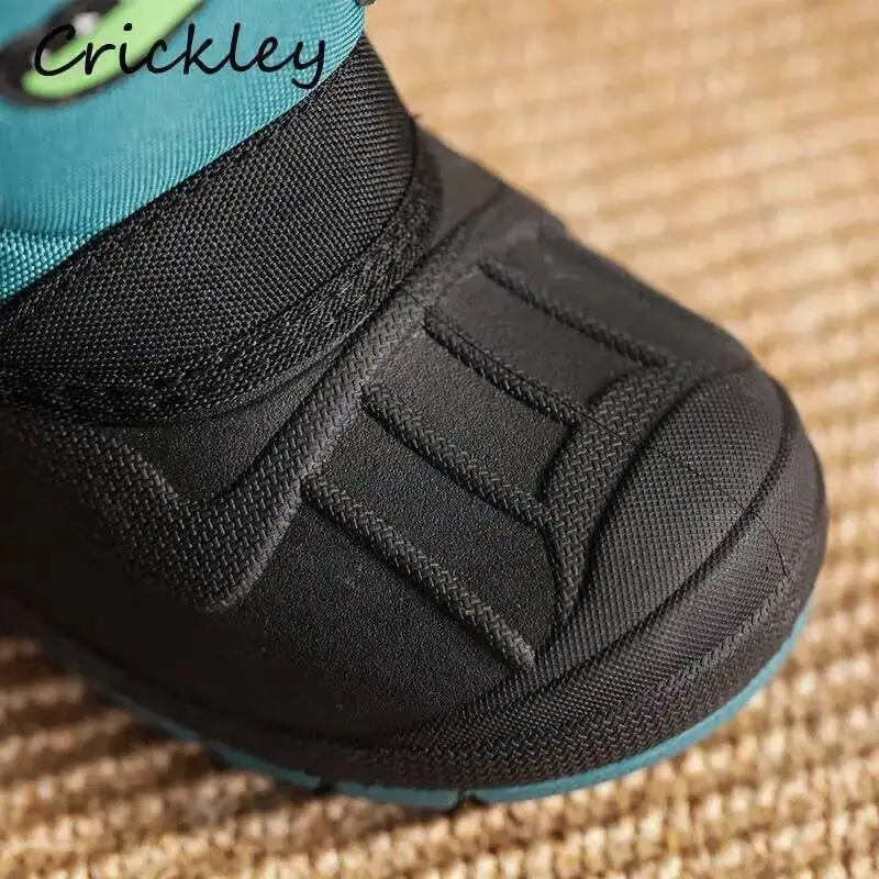 子供用スノーブーツ,男の子と女の子用のユニコーンパターン付き防水ブーツ,暖かいぬいぐるみ,滑り止め