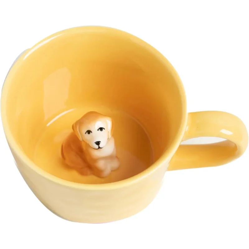 

Керамическая чашка, скрытая 3D чашка с животными, милая мультяшная статуя ручной работы, подарки на праздник и день рождения для любителей кофе и чая