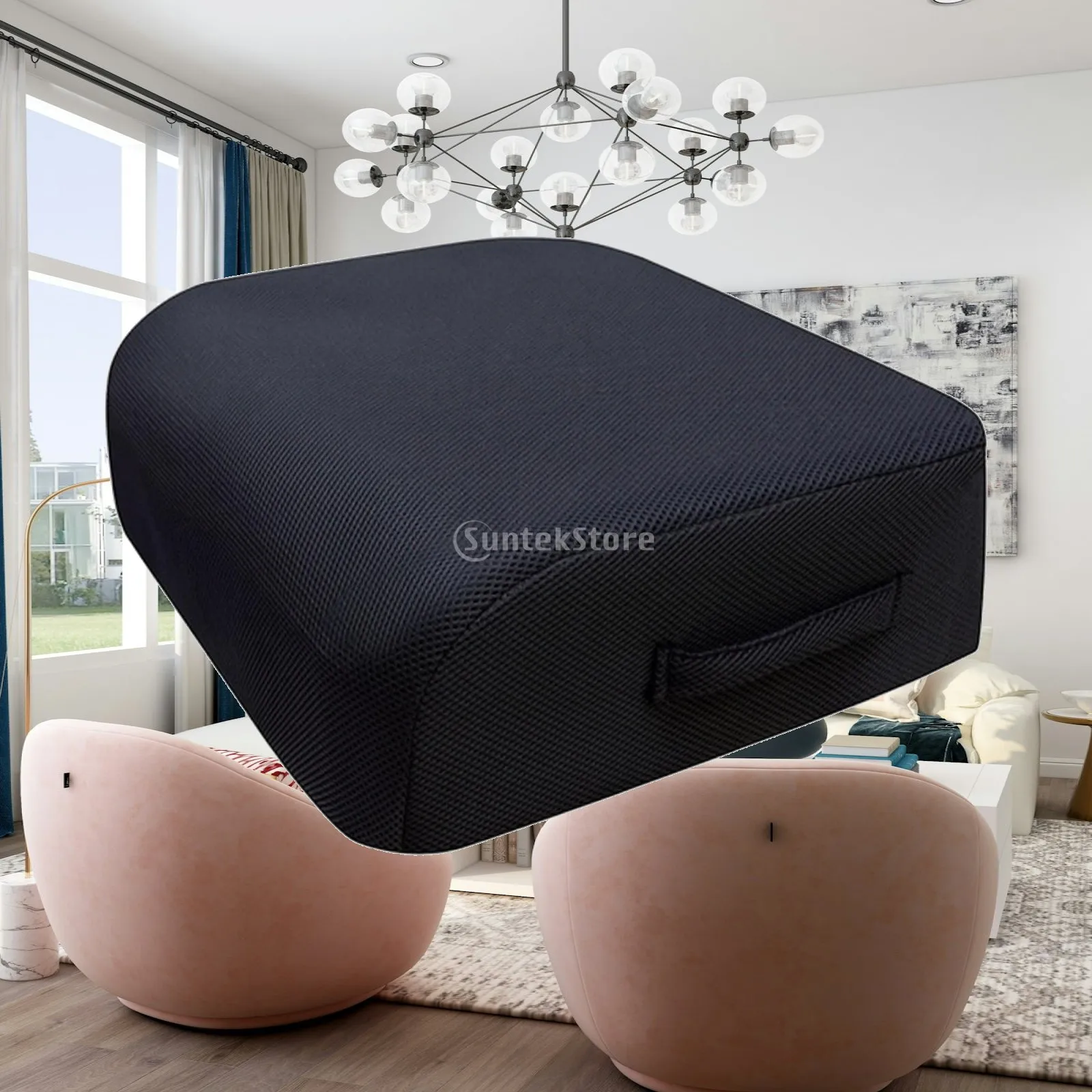 Ergonomic Chair Seat Pad with Dual-layer Foam Comfort and Portable Handle for Breathable Office Sitting Support