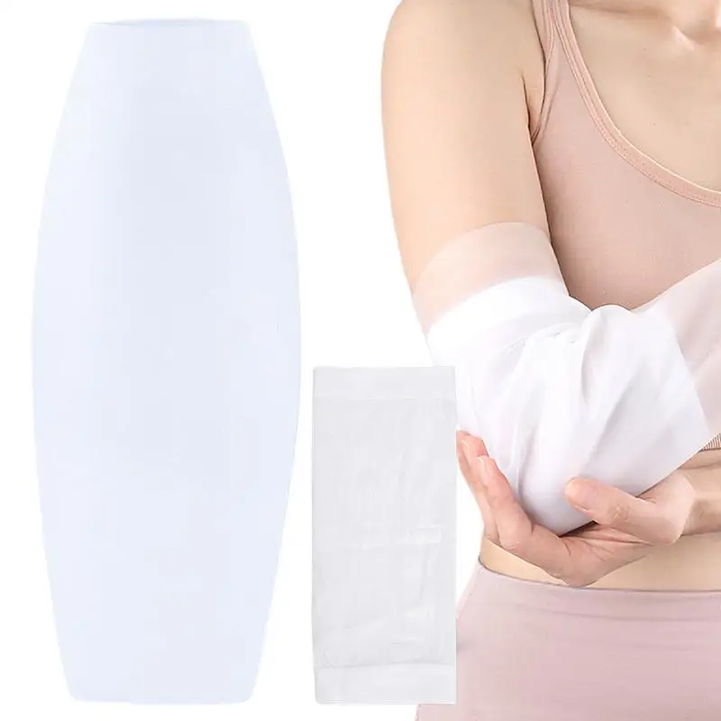 Elbow Silicone Sleeve Shower Waterproof Arm Sleeve Elbow Dressing Cover Keeps Elbow Dressing Dry Plaster Protector with Cotton